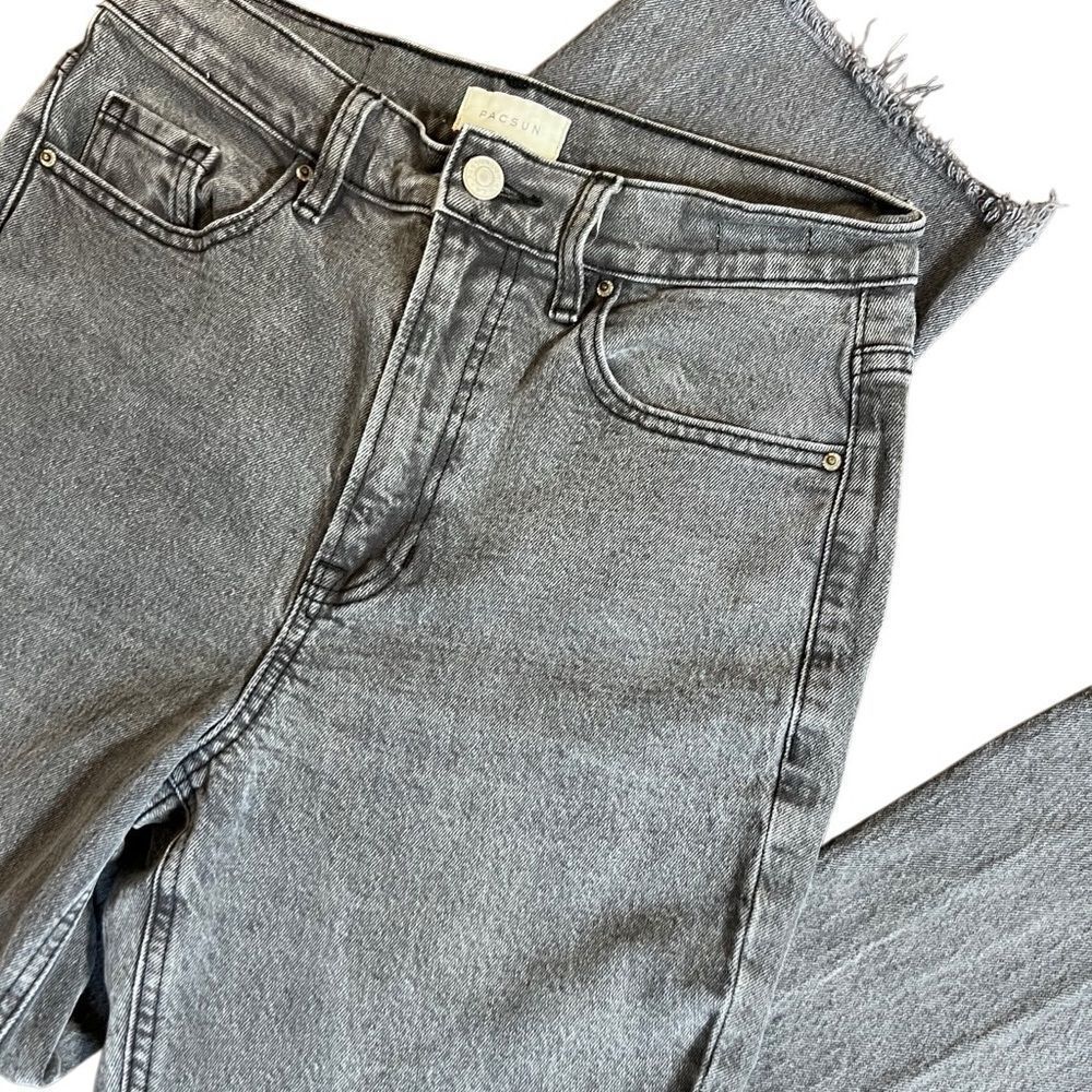 PacSun Stretch Crop Boot cut jeans high waist Black wash size 27